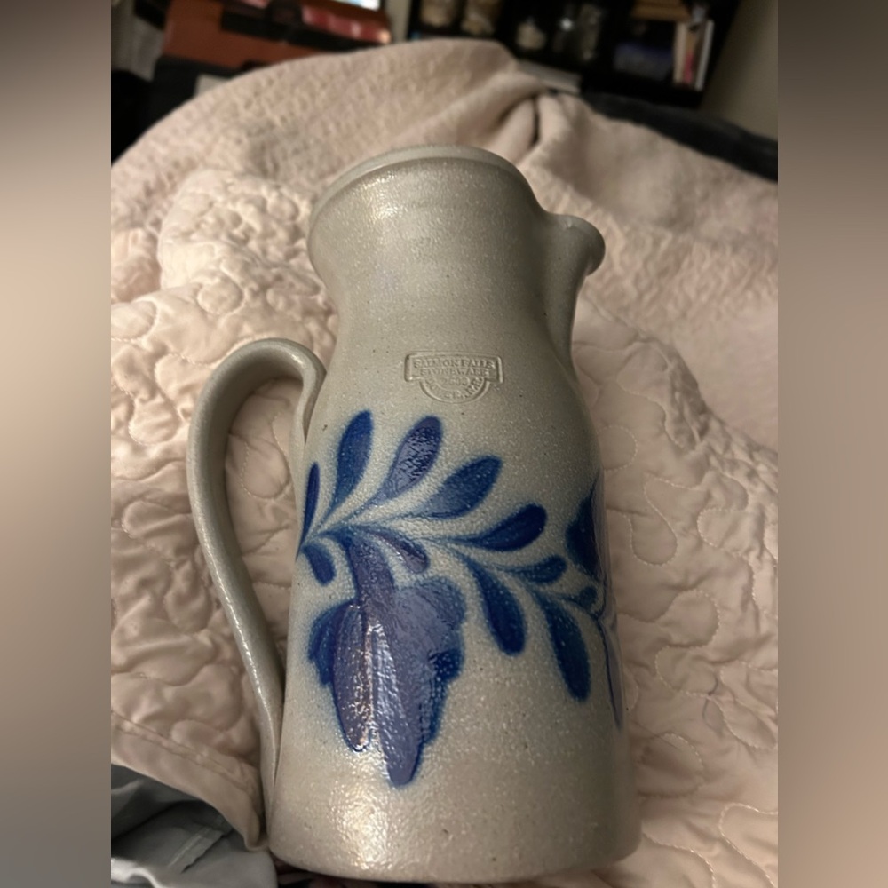 Original Salmon Falls Stoneware pitcher from Dover, NH.